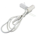 Câble d'alimentation électrique blanc pour lampe de sel avec prise, interrupteur et douille à ressort