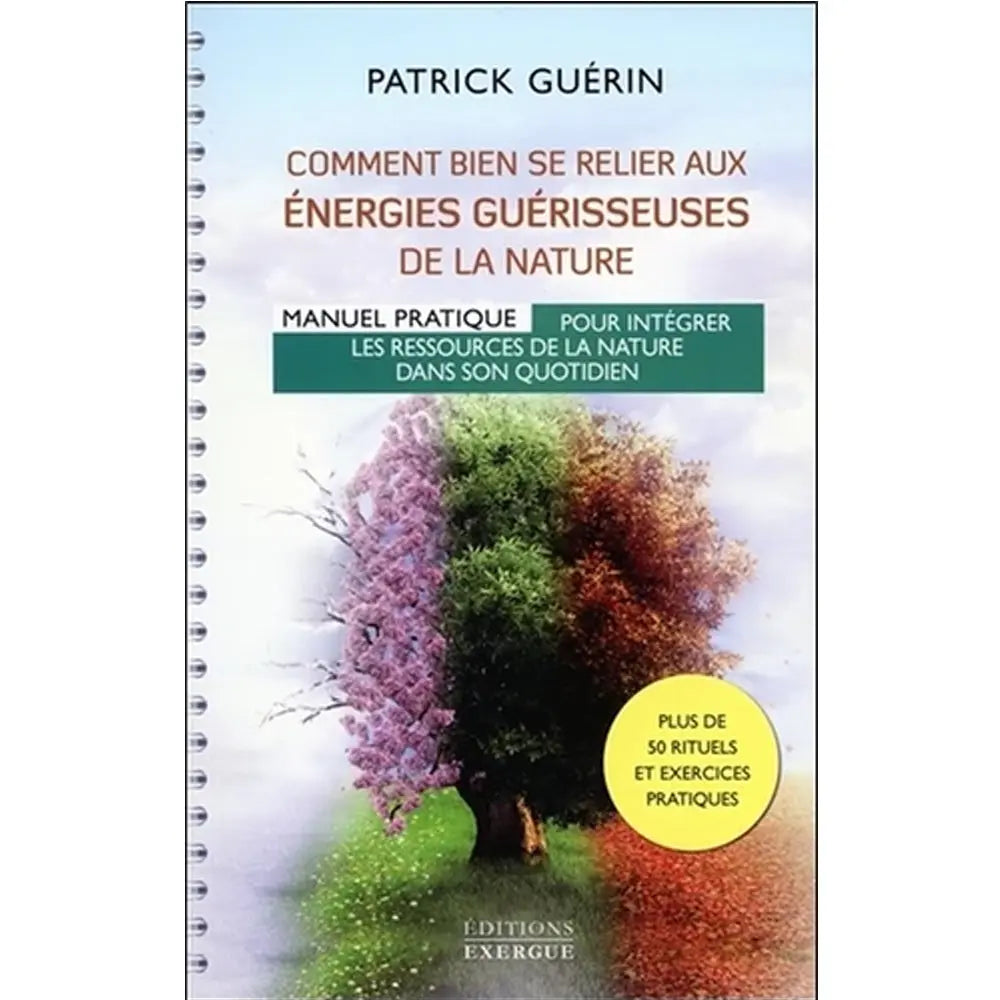 Couverture du livre de Patrick Guérin montrant un arbre aux quatre saisons sur un fond de ciel clair.