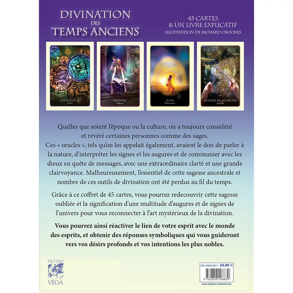 Divination des Temps Anciens - Cartes oracle - Livre + 45 cartes Editions Vega