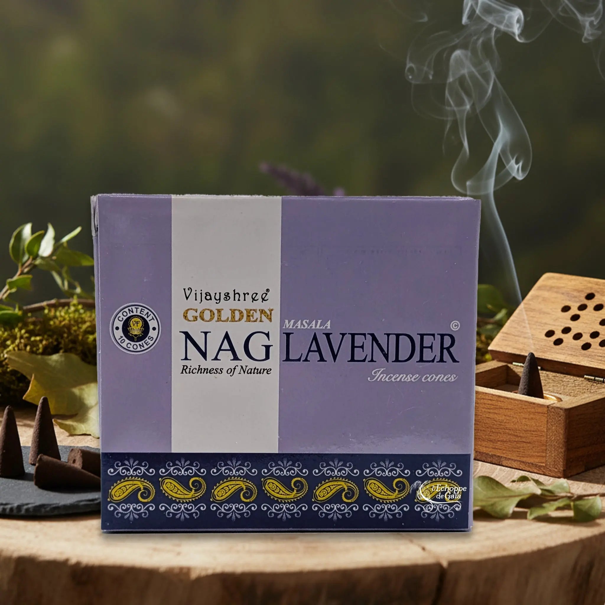 Encens Golden Nag Lavender Lavande - Cônes Vijayshree Golden