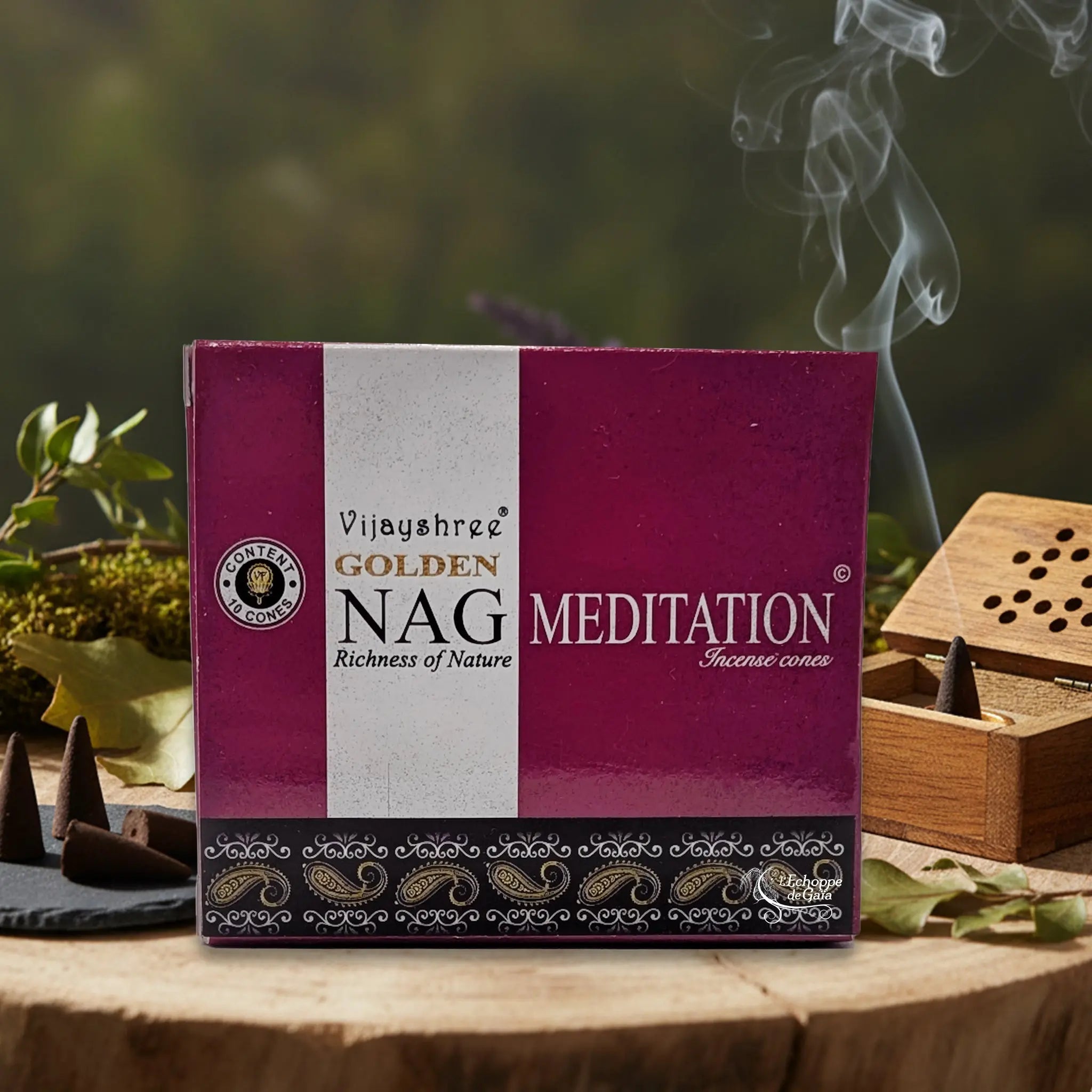 Encens Golden Nag Meditation - Cônes Vijayshree Golden