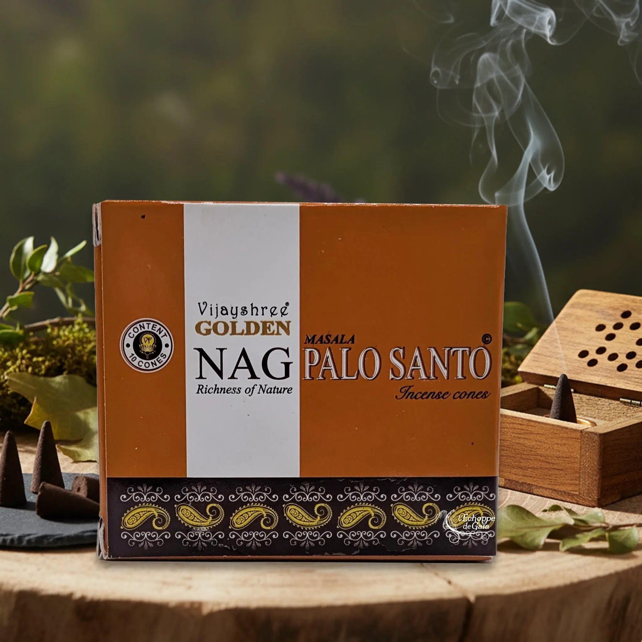 Encens Golden Nag Palo Santo - Cônes Vijayshree Golden