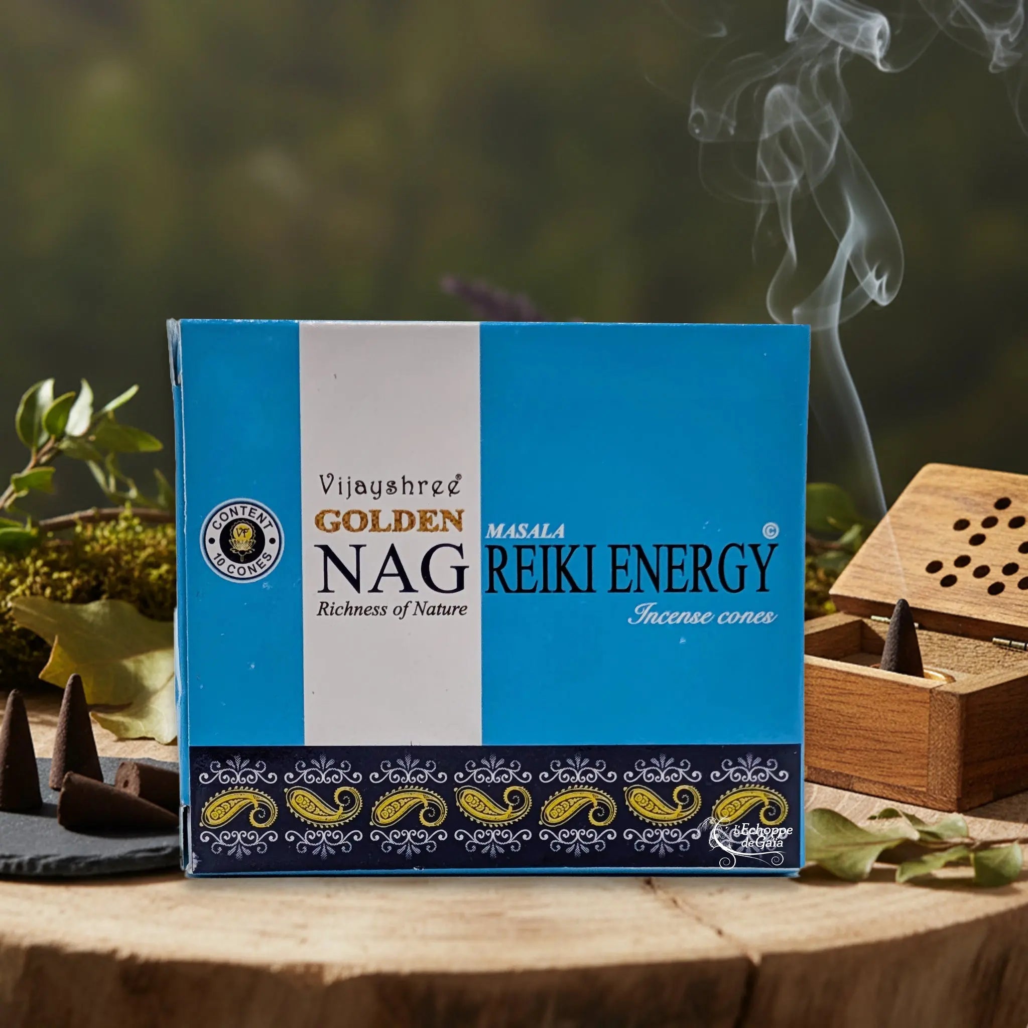 Encens Golden Nag Reiki Energy - Cônes Vijayshree Golden