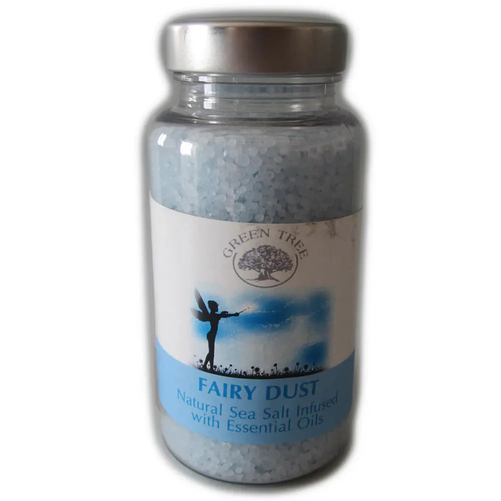 Flacon de Granulés Sel de mer infusé - Fairy Dust aux cristaux bleu ciel pour rituel de magie féerique