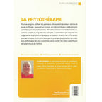 La Phytothérapie illustré par le verso de sa couverture présentant une description de l'ouvrage et la biographie de Sylvie Verbois sur fond jaune.
