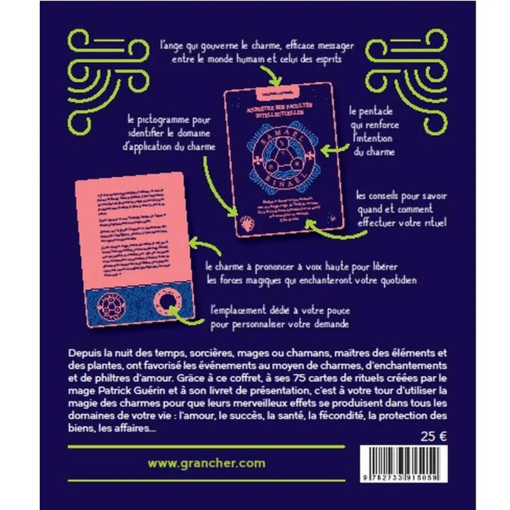 Coffret Granger Les Charmes Magiques - 75 Cartes de Rituels Editions Grancher