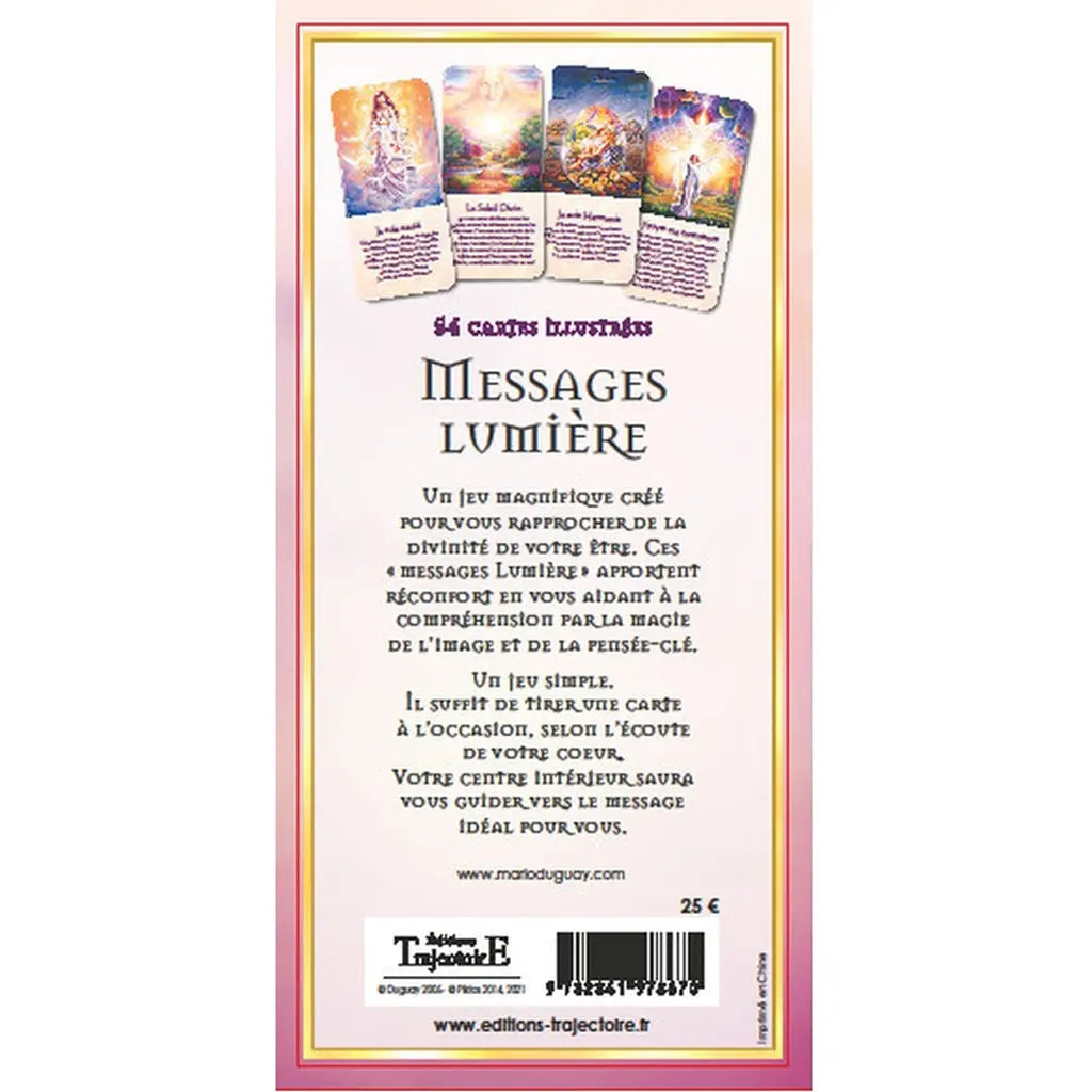 Cartes de méditation - Messages Lumière Editions Trajectoire