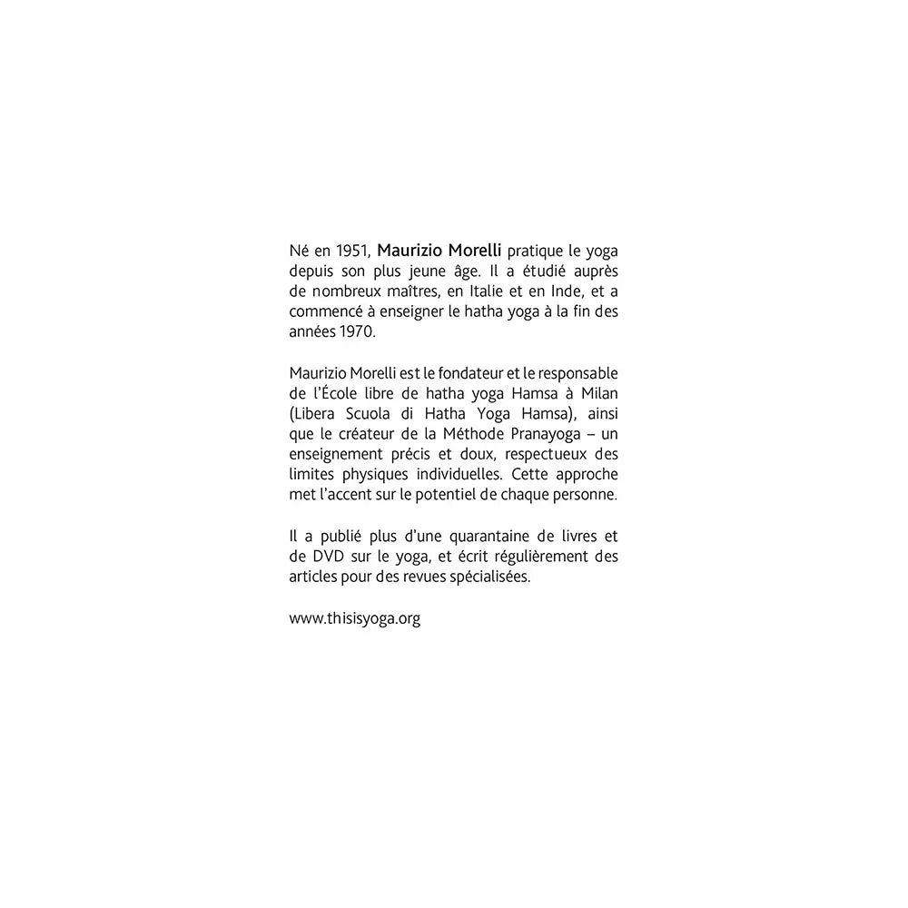 Page de biographie de l'auteur Maurizio Morelli extraite du livre "Yoga et huiles essentielles".